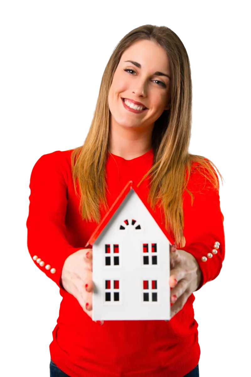 Consultora imobiliária apresentando empreendimento